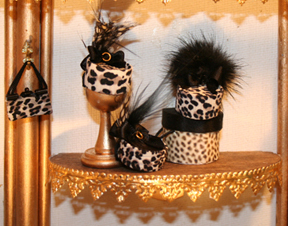 leopard skin miniature hats